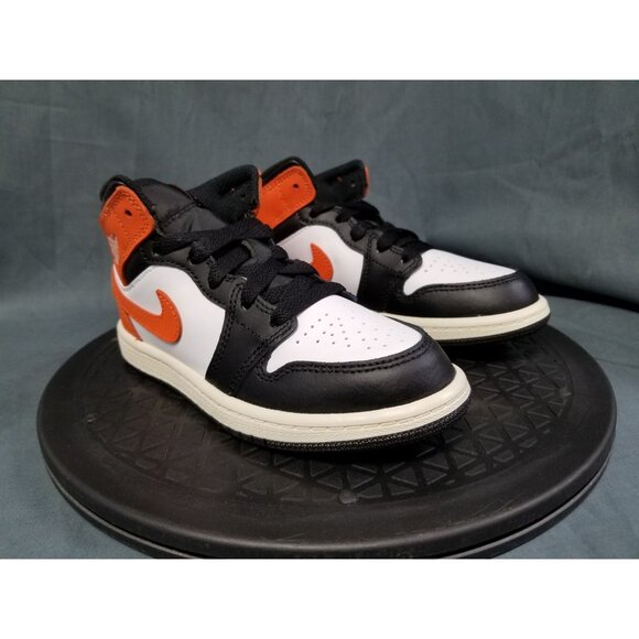 Jordan 1 Mid (PS) Leather Black Toe Starfish Size 13c BRAND NEW NO BOX! - Picture 10 of 11
